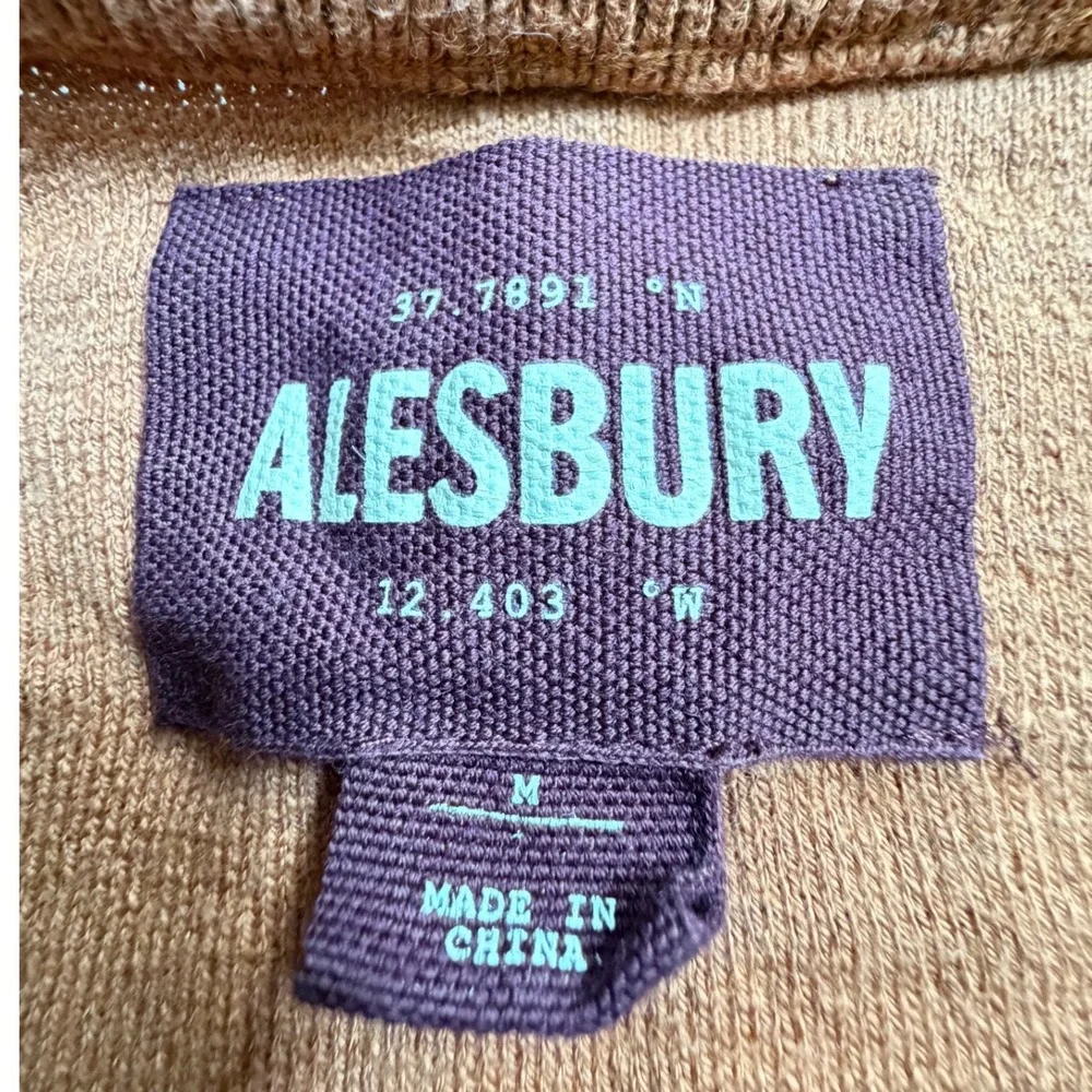 Alesbury Men Crewneck Sweater Burnt Orange Rust Long Sleeve Knit 100% Cotton Med